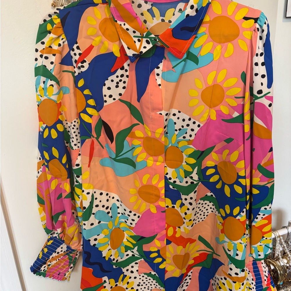 Colorful Floral Women's Top